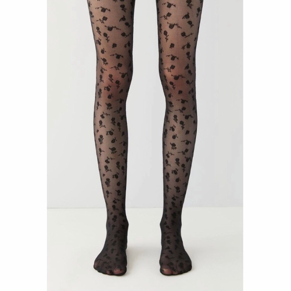 UO Sheer Ditsy Floral Tight - Picture 2 of 3